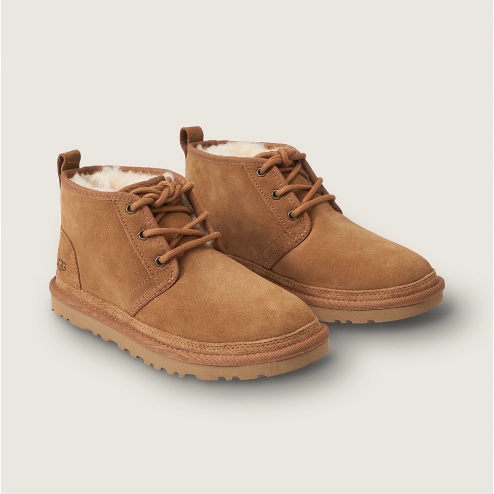UGG Tan Lace-Up Boots